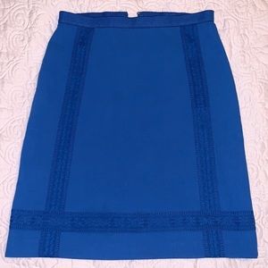 🆕 NWT Ann Taylor Blue Skirt w/ Crochet Detail